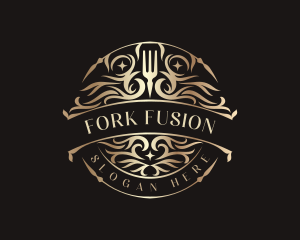 Luxury Fork Cutlery logo design