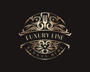 Luxury Fork Cutlery logo design