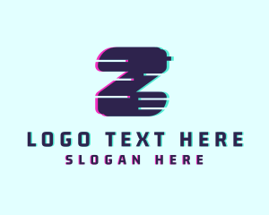 Digital Glitch Letter Z logo