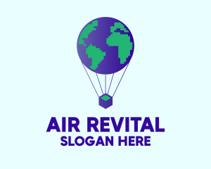 Globe Air Balloon  logo design