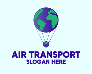 Globe Air Balloon  logo design