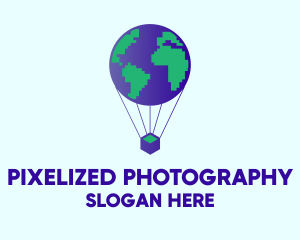 Globe Air Balloon  logo design