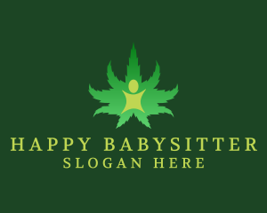 Happy Marijuana Person logo design