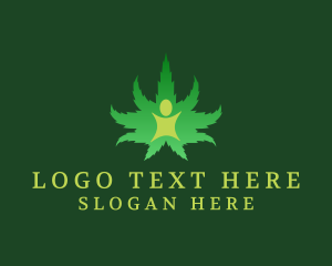 Medical - Happy Marijuana Person logo design