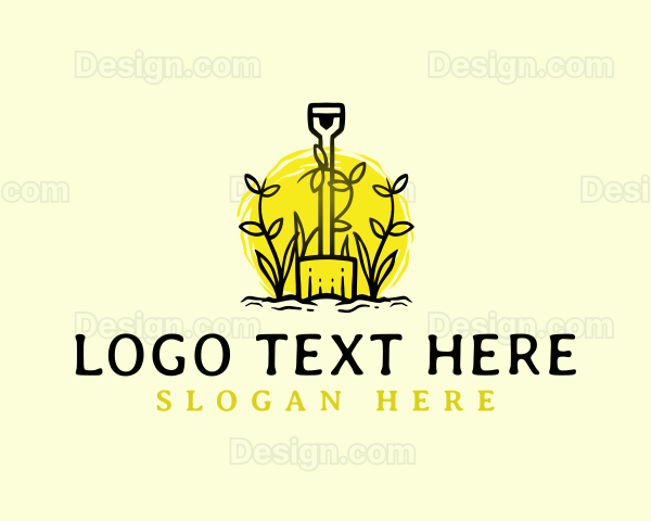 Shovel Plant Gardening Logo