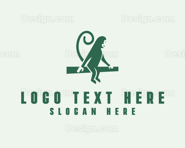 Sitting Jungle Monkey Logo