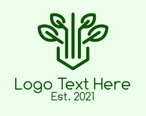 Green Herb Plant logo