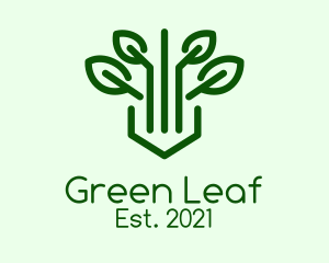 Green Herb Plant logo design