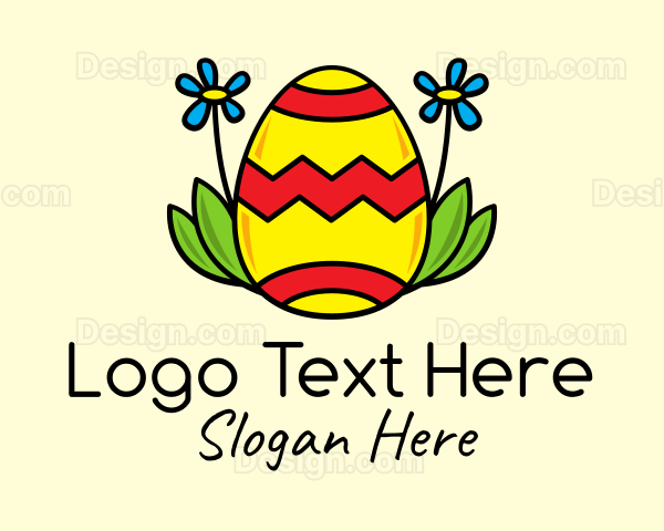 Flower Easter Egg Logo