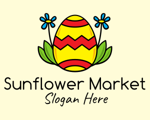 Sunflower Easter Egg logo design