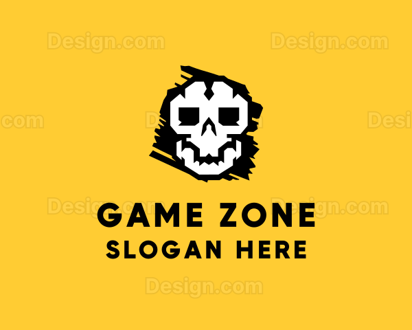 Horror Gamer Skull Logo