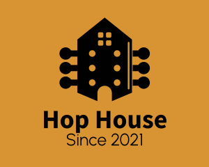 Acoustic Guitar House logo design