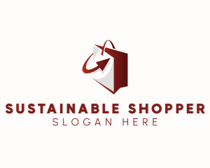 Online Shopping Bag App logo design