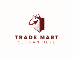 Online Shopping Bag App logo design