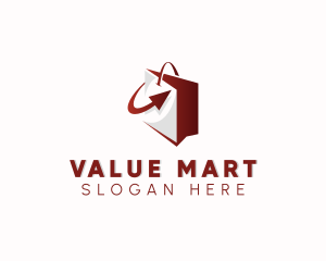 Online Shopping Bag App logo design