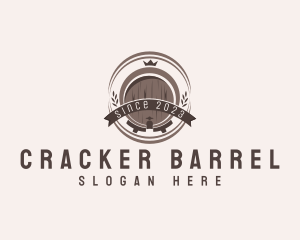 Wine Liquor Barrel  logo design