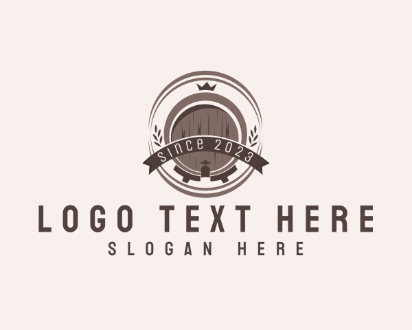 Wine Liquor Barrel  logo