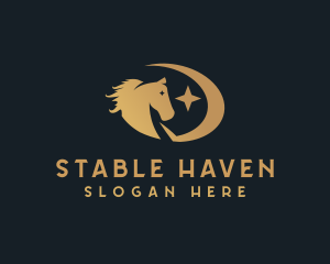 Horse Equestrian Stallion logo design