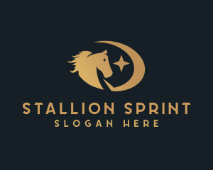 Horse Equestrian Stallion logo design