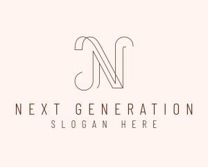 Modern Letter N Business logo design