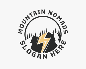 Mountain Energy Lightning  logo design