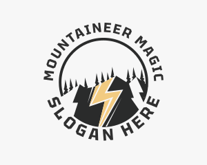 Mountain Energy Lightning  logo design