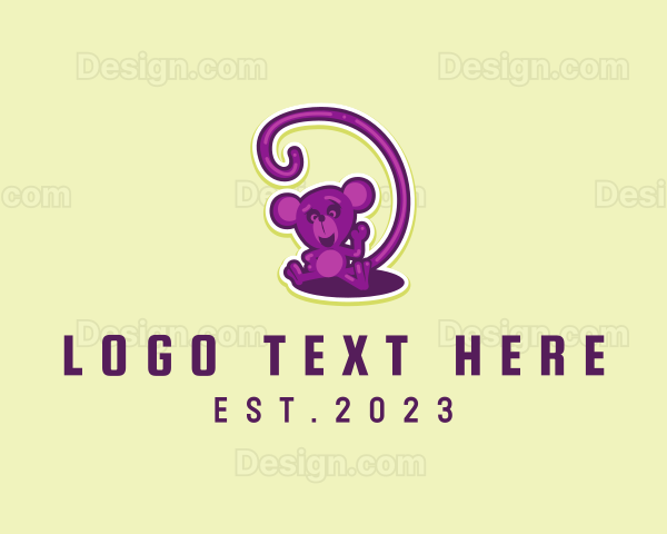 Cute Monkey Tail Logo