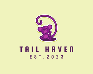 Cute Monkey Tail logo design