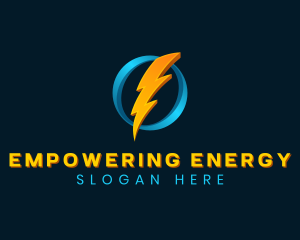 Lightning Thunder Energy logo design