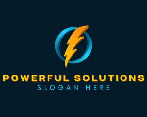 Lightning Thunder Energy logo design