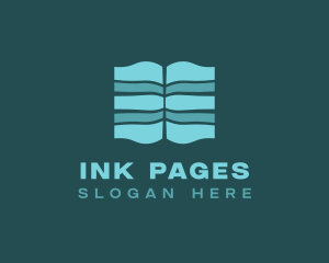 Abstract Open Book logo design