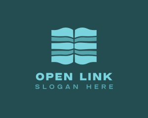 Abstract Open Book logo design