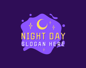 Night Sky Moon Stars logo design