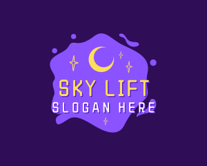 Night Sky Moon Stars logo design