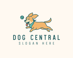 Running Pet Dog logo design