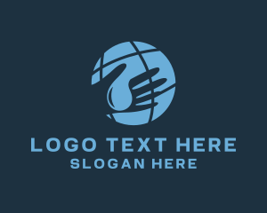 Organization - Globe Hands Organization logo design