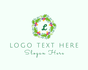 Wedding Flower Wreath logo