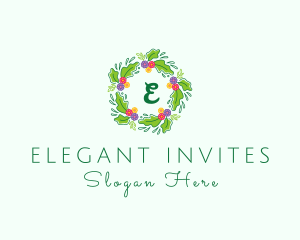 Wedding Flower Wreath logo