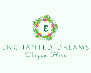 Wedding Flower Wreath logo design