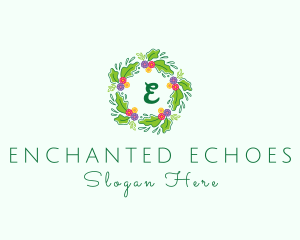 Wedding Flower Wreath logo design