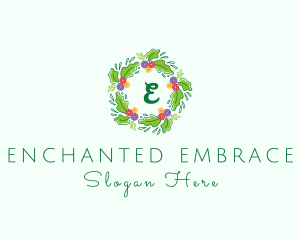 Wedding Flower Wreath logo design