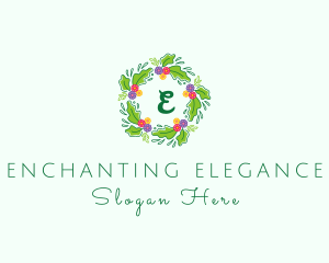 Wedding Flower Wreath logo design