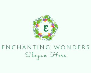 Wedding Flower Wreath logo design