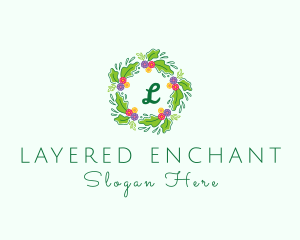 Wedding Flower Wreath logo design