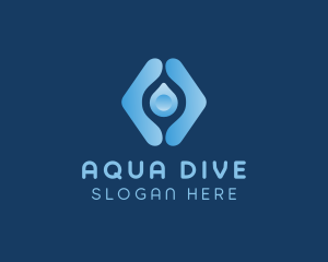 Water Droplet Aqua logo design