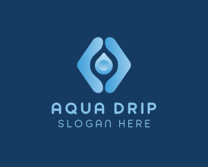 Water Droplet Aqua logo design