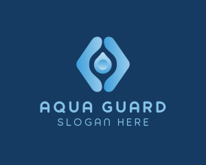 Water Droplet Aqua logo design