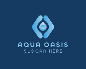 Water Droplet Aqua logo design