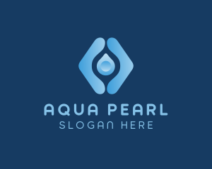 Water Droplet Aqua logo design