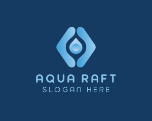 Water Droplet Aqua logo design